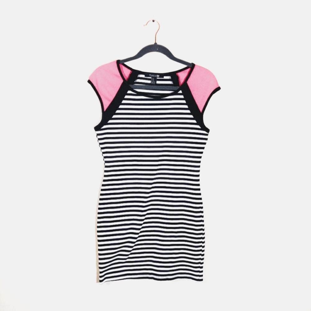 ⭐Forever 21 | Women's Striped Neon Mini Dress